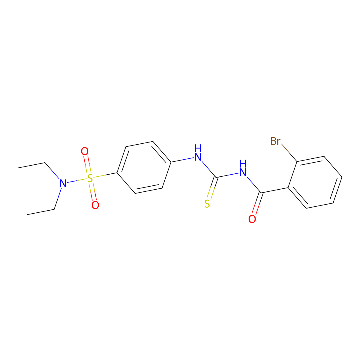 2-bromo-N-[[4-(diethylsulfamoyl)phenyl]carbamothioyl]benzamide molecular structure, CAS 501111-82-6