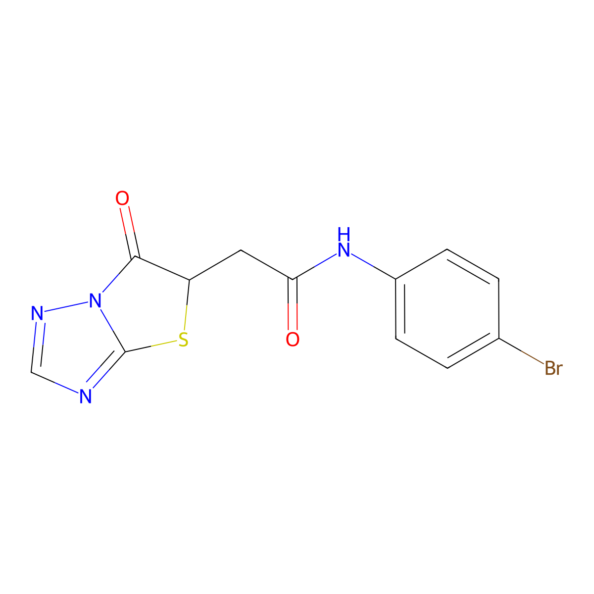 N-(4-bromophenyl)-2-(6-oxo-5,6-dihydro[1,3]thiazolo[3,2-b][1,2,4]triazol-5-yl)acetamide molecular structure, CAS 501112-06-7