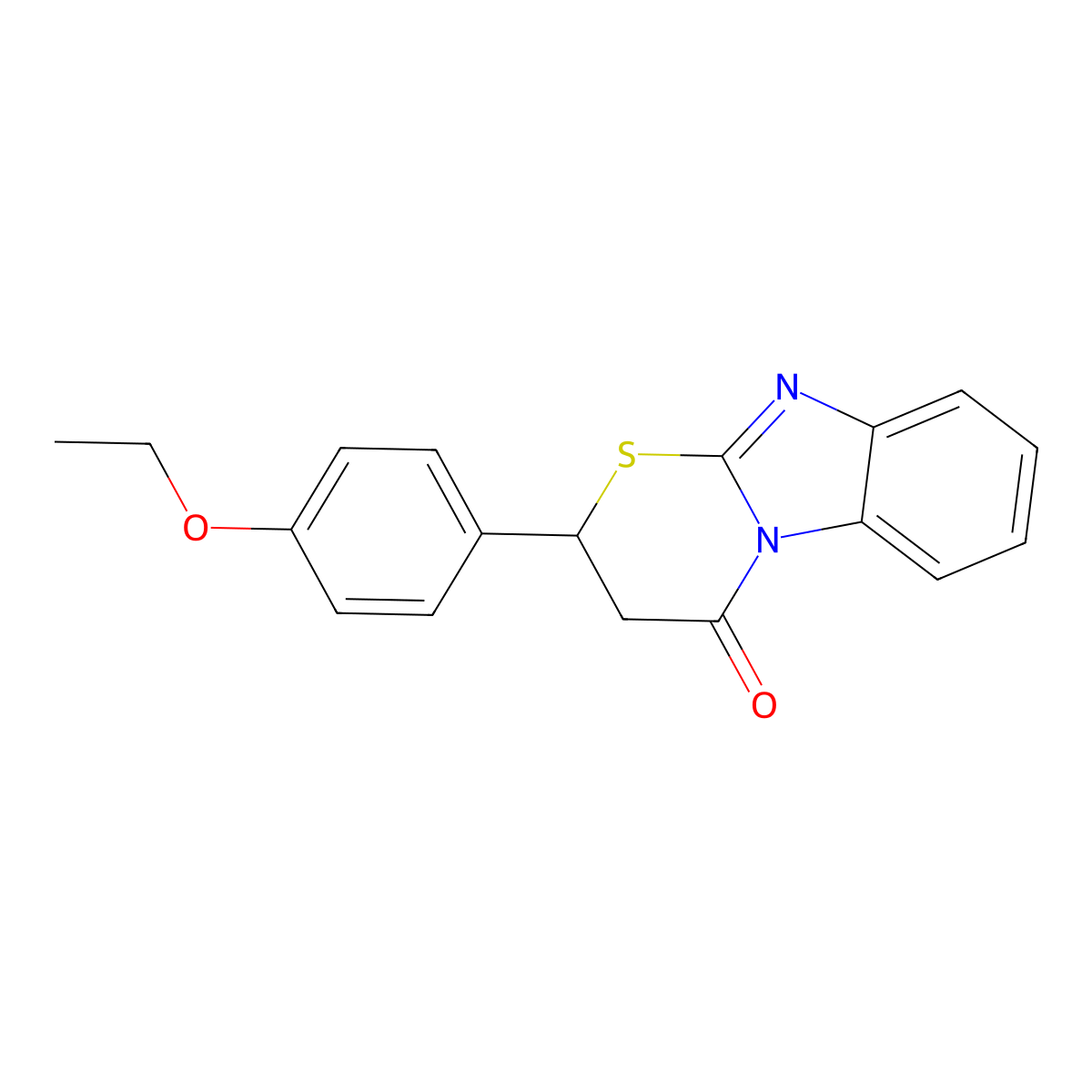 2-(4-Ethoxyphenyl)-2,3-dihydro-[1,3]thiazino[3,2-a]benzimidazol-4-one molecular structure, CAS 501112-86-3