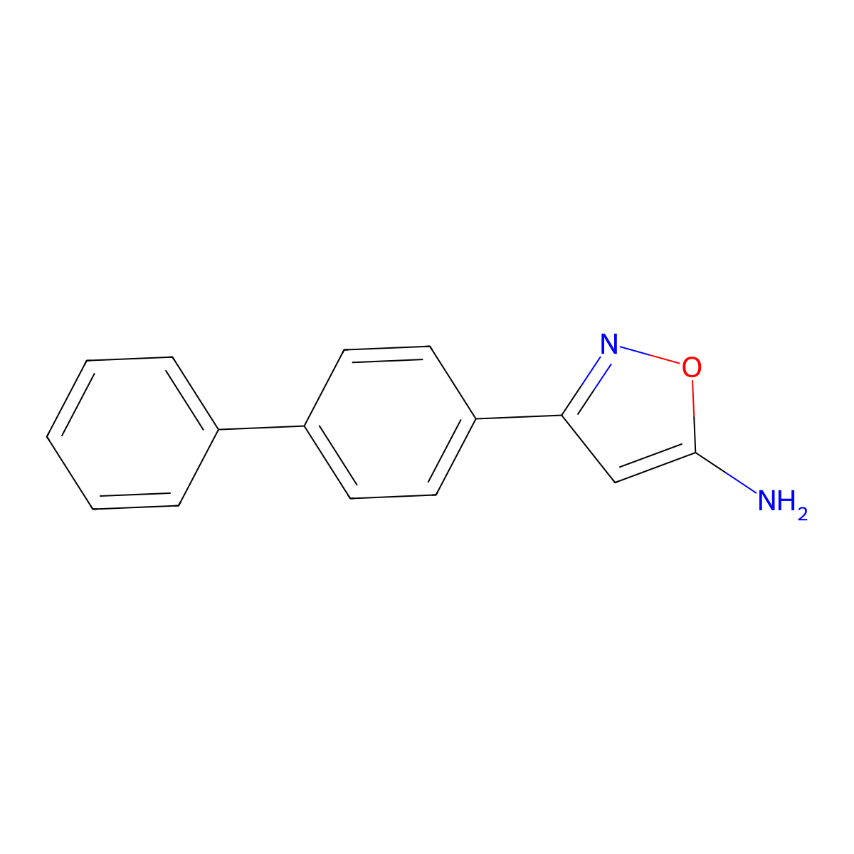 3-([1,1'-Biphenyl]-4-yl)isoxazol-5-amine molecular structure, CAS 501116-26-3