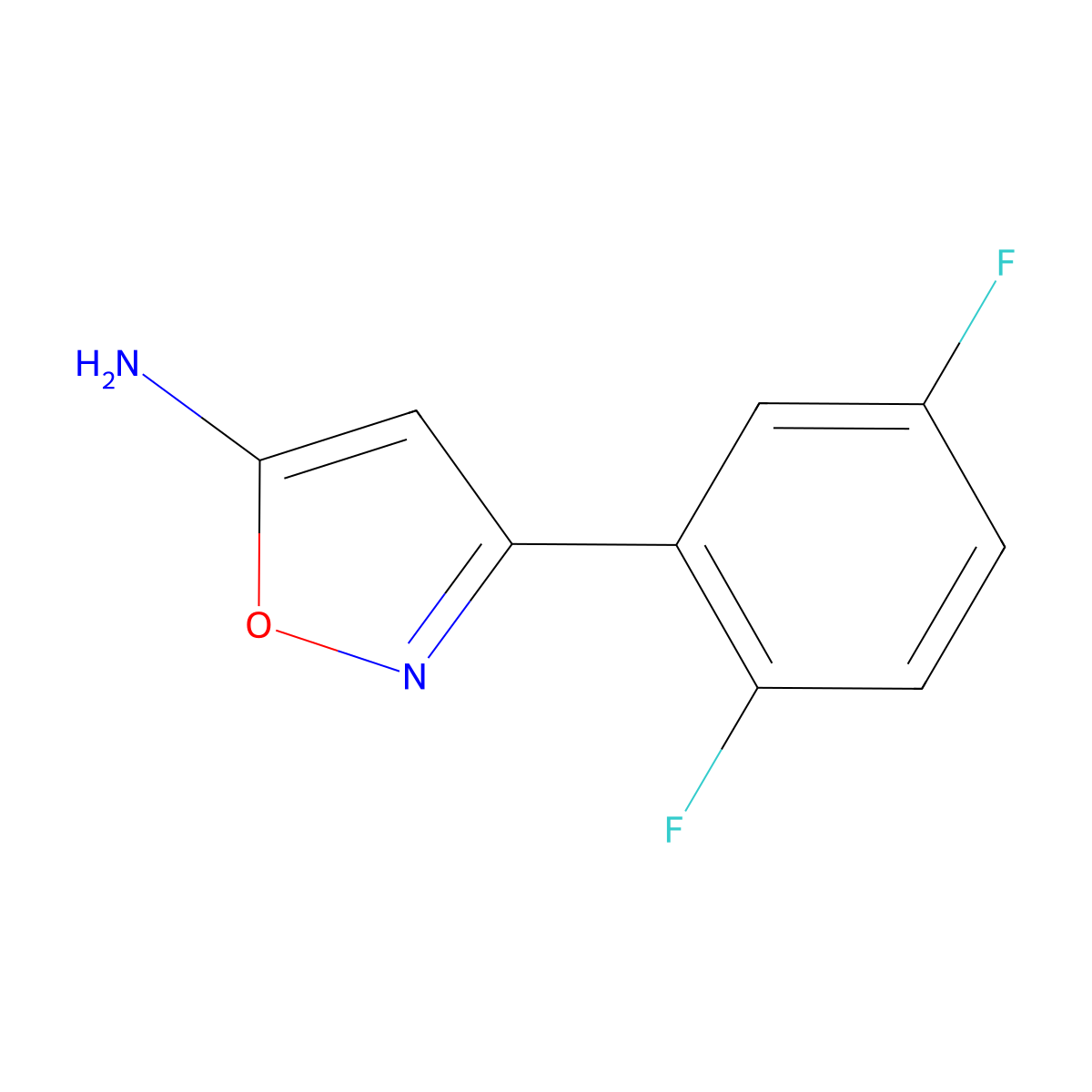 3-(2,5-Difluorophenyl)-1,2-oxazol-5-amine molecular structure, CAS 501116-34-3