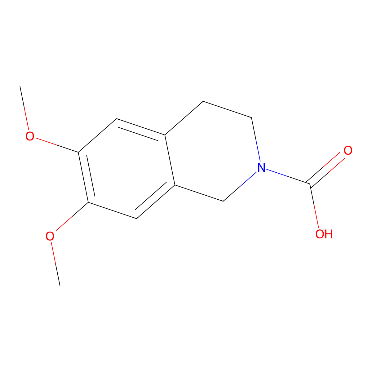 6,7-dimethoxy-3,4-dihydro-1H-isoquinoline-2-carboxylic acid molecular structure, CAS 501120-37-2