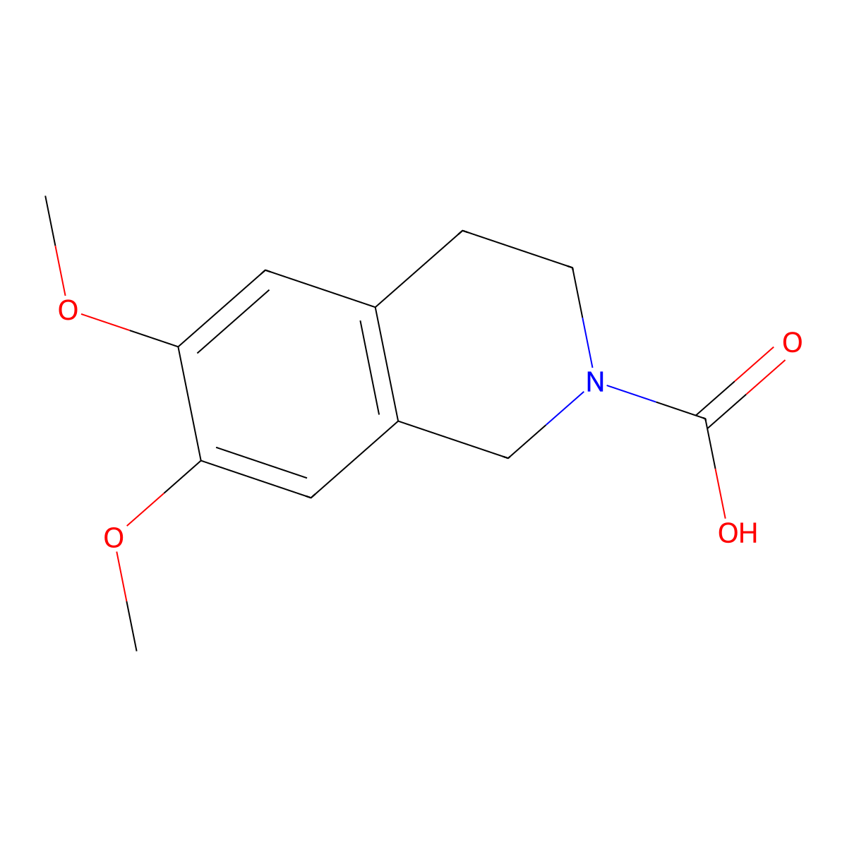 6,7-dimethoxy-3,4-dihydro-1H-isoquinoline-2-carboxylic acid molecular structure, CAS 501120-37-2