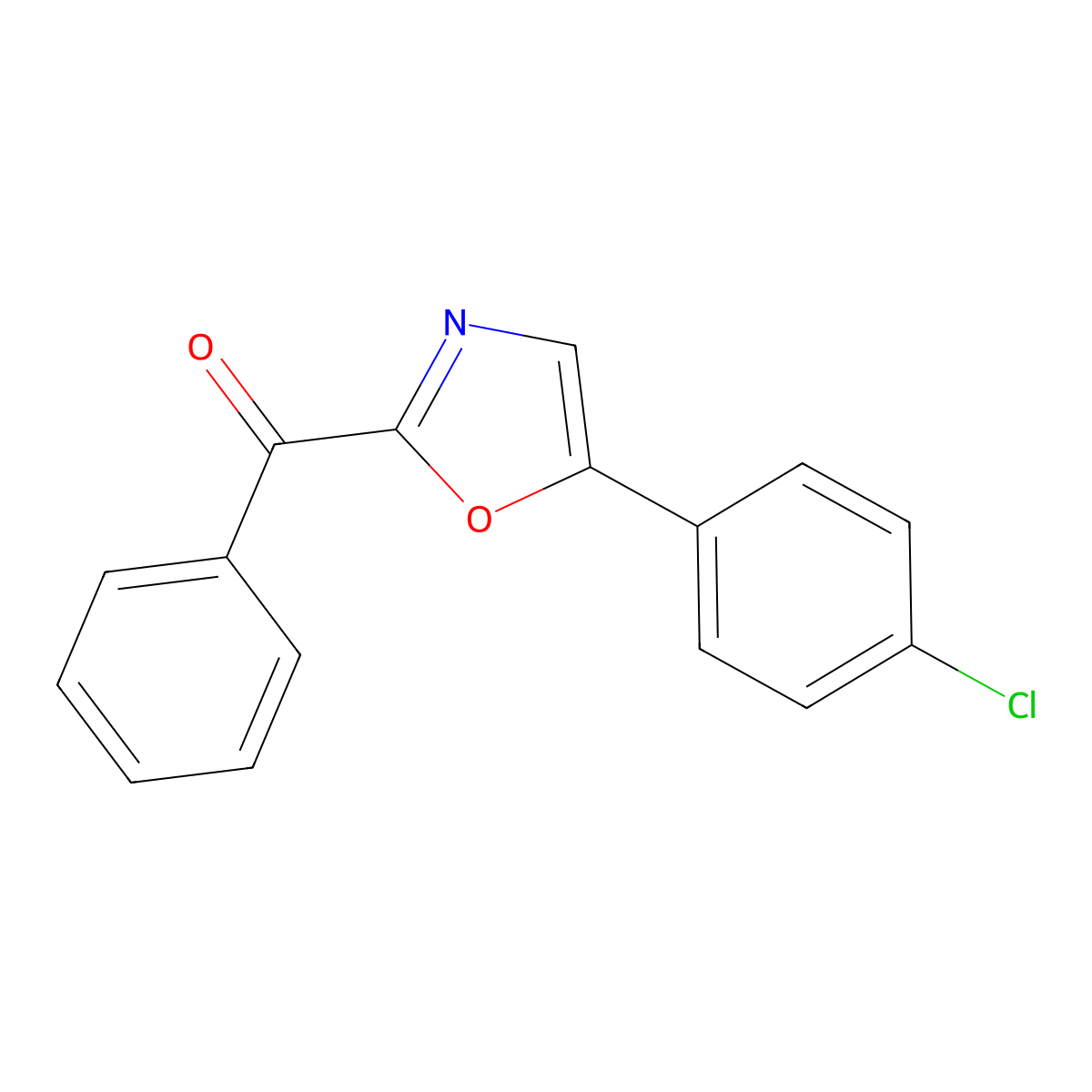 (5-(4-Chlorophenyl)oxazol-2-yl)(phenyl)methanone molecular structure, CAS 501121-14-8