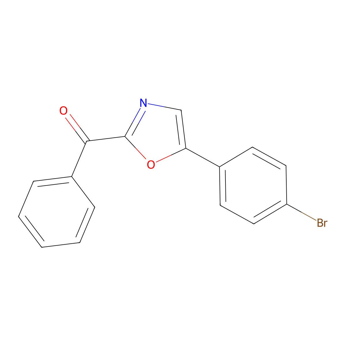(5-(4-Bromophenyl)oxazol-2-yl)(phenyl)methanone molecular structure, CAS 501121-15-9