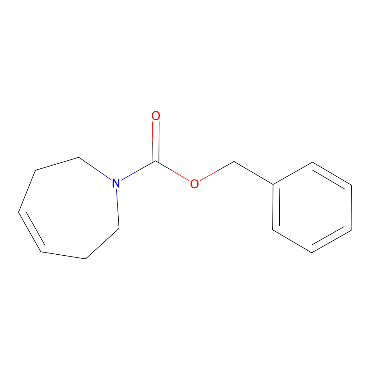benzyl 2,3,6,7-tetrahydro-1H-azepine-1-carboxylate molecular structure, CAS 501121-88-6