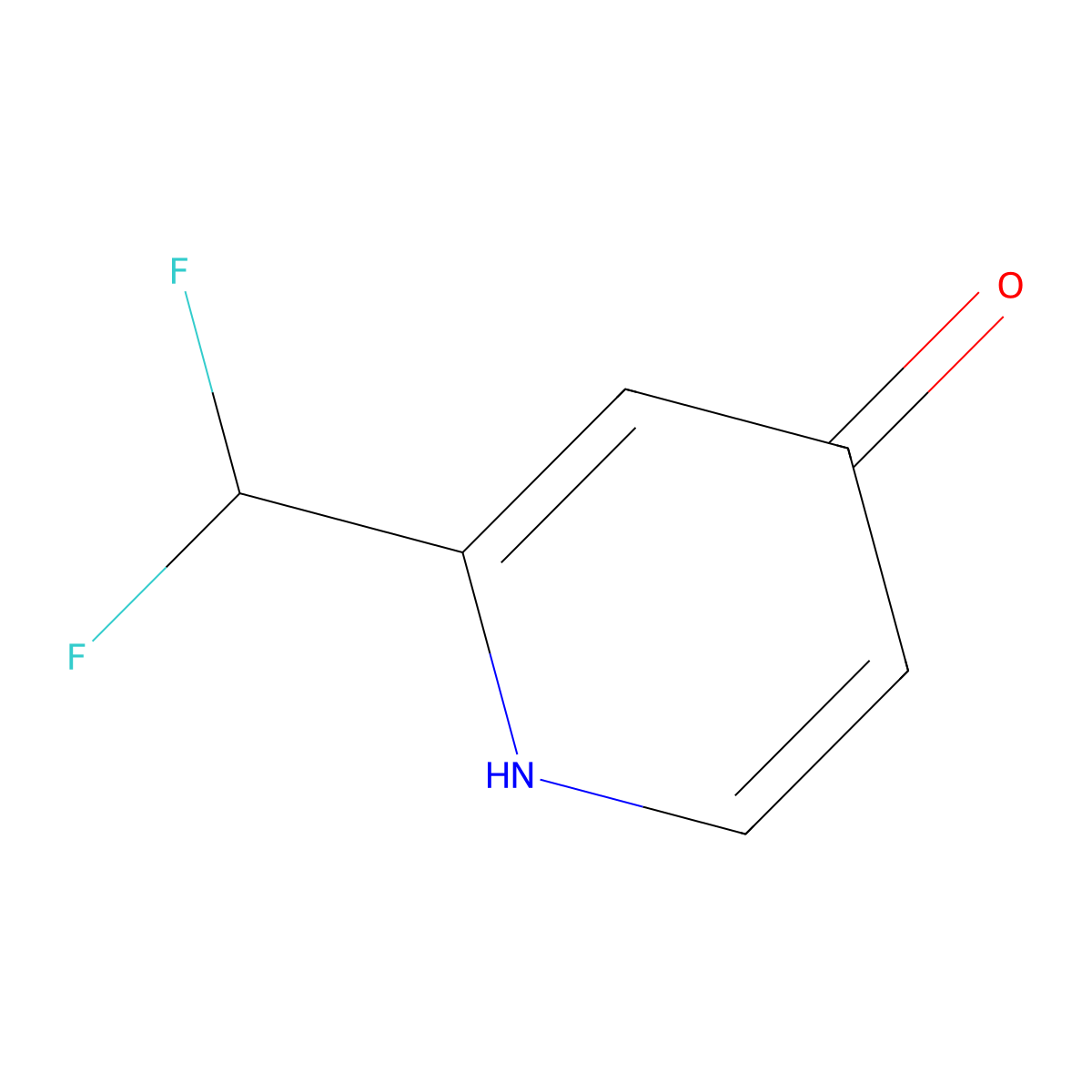 2-(Difluoromethyl)pyridin-4-ol molecular structure, CAS 501125-75-3