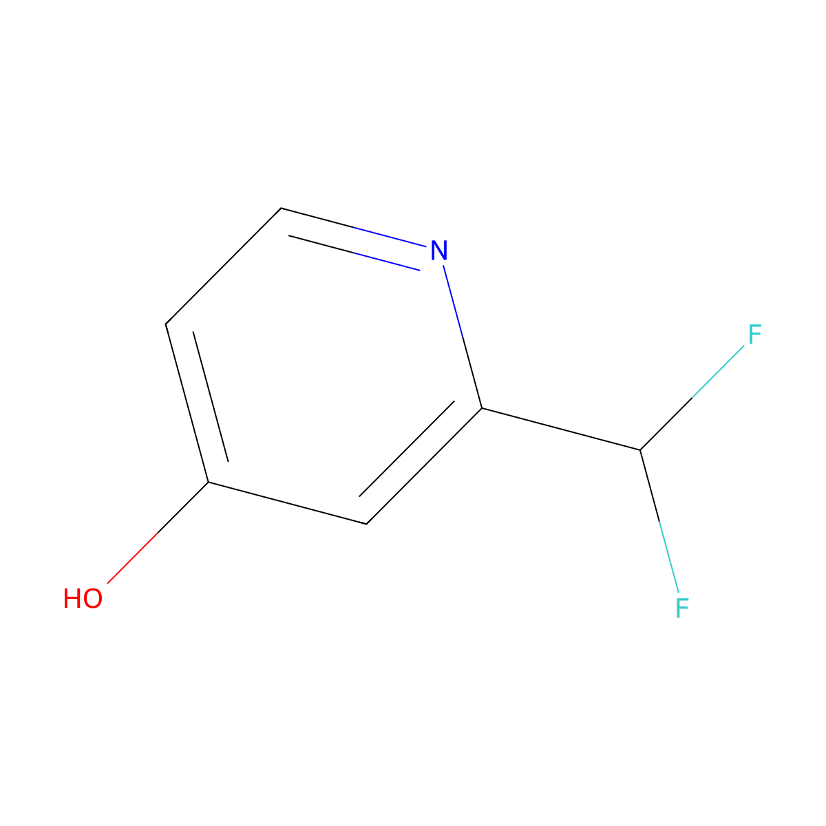 2-(Difluoromethyl)pyridin-4-ol molecular structure, CAS 501125-75-3