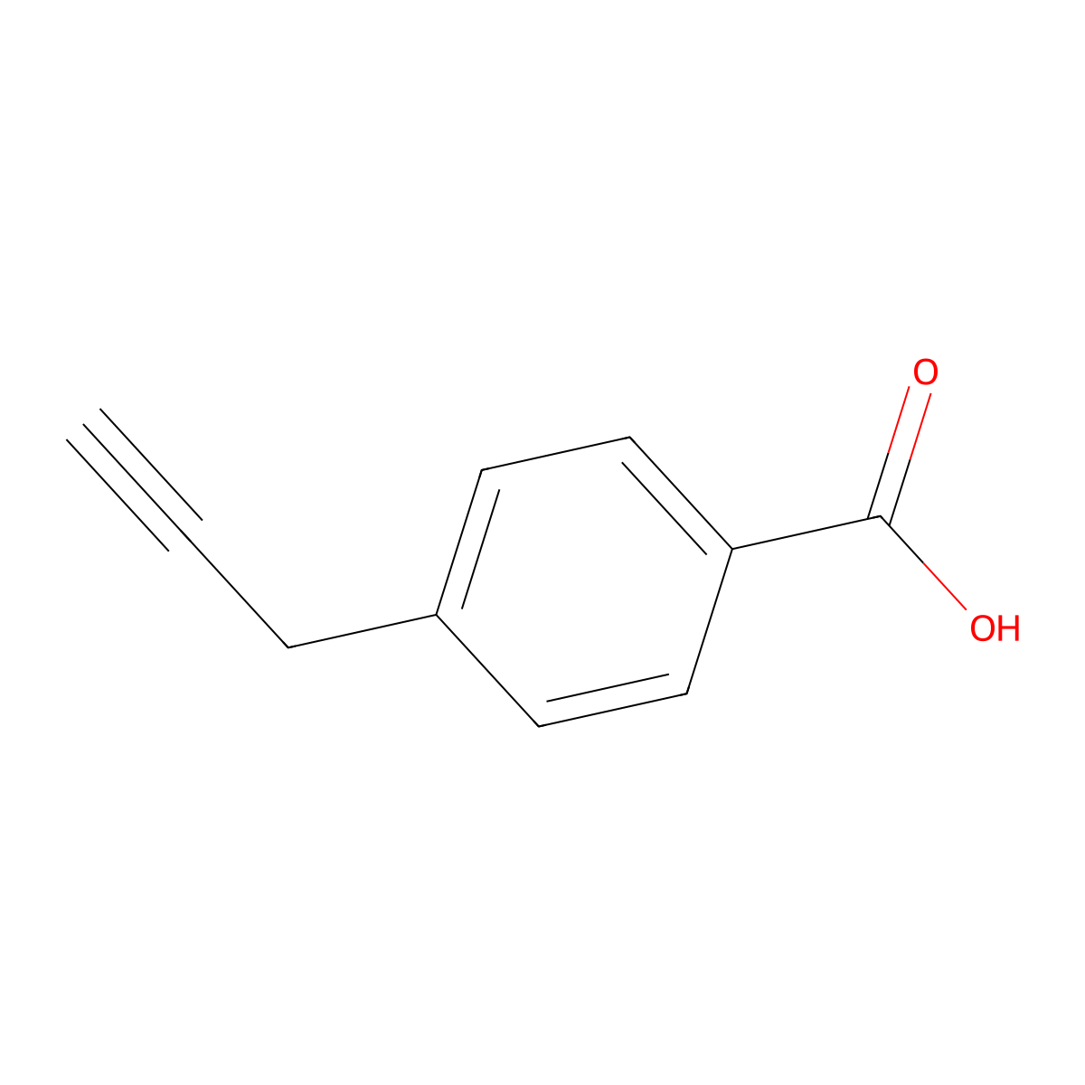 4-(Prop-2-YN-1-YL)benzoic acid molecular structure, CAS 501127-50-0