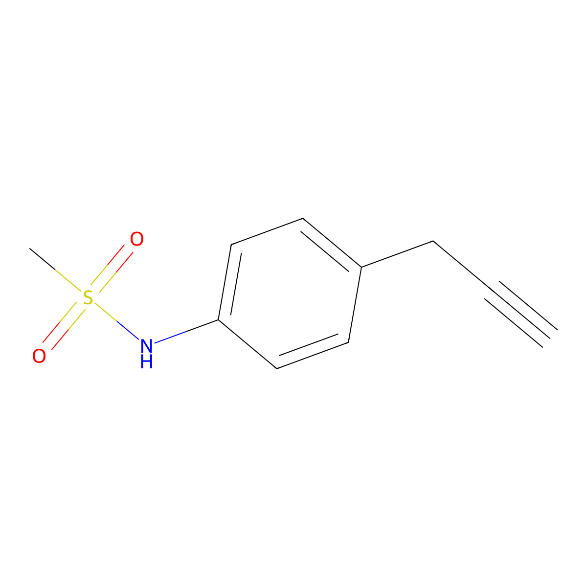 N-[4-(2-Propyn-1-yl)phenyl]methanesulfonamide molecular structure, CAS 501127-53-3