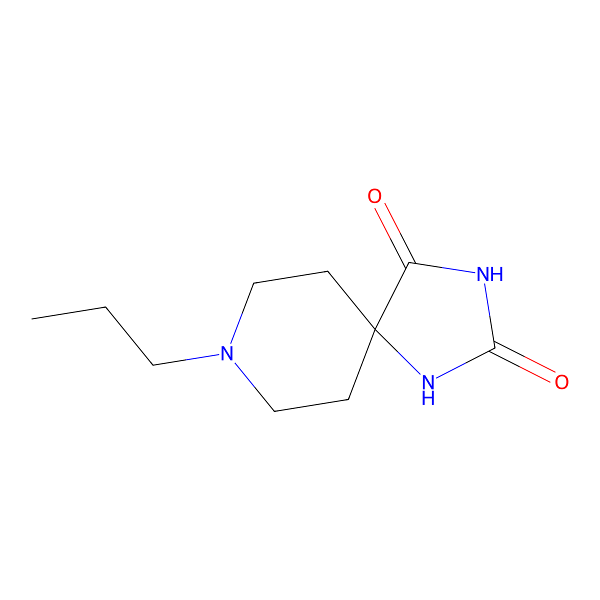 8-Propyl-1,3,8-triazaspiro[4.5]decane-2,4-dione molecular structure, CAS 501127-85-1
