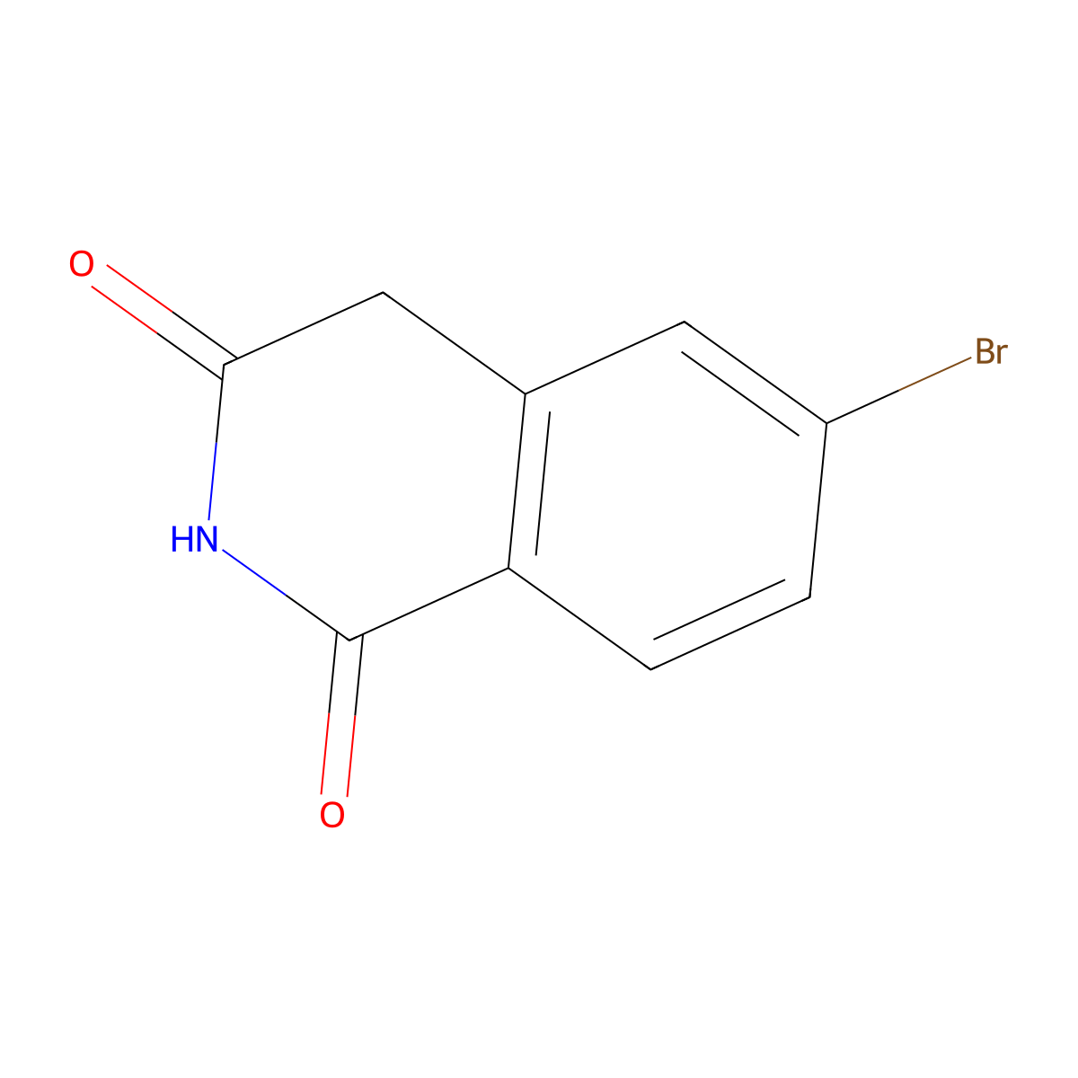 6-Bromo-1,2,3,4-tetrahydroisoquinoline-1,3-dione molecular structure, CAS 501130-49-0