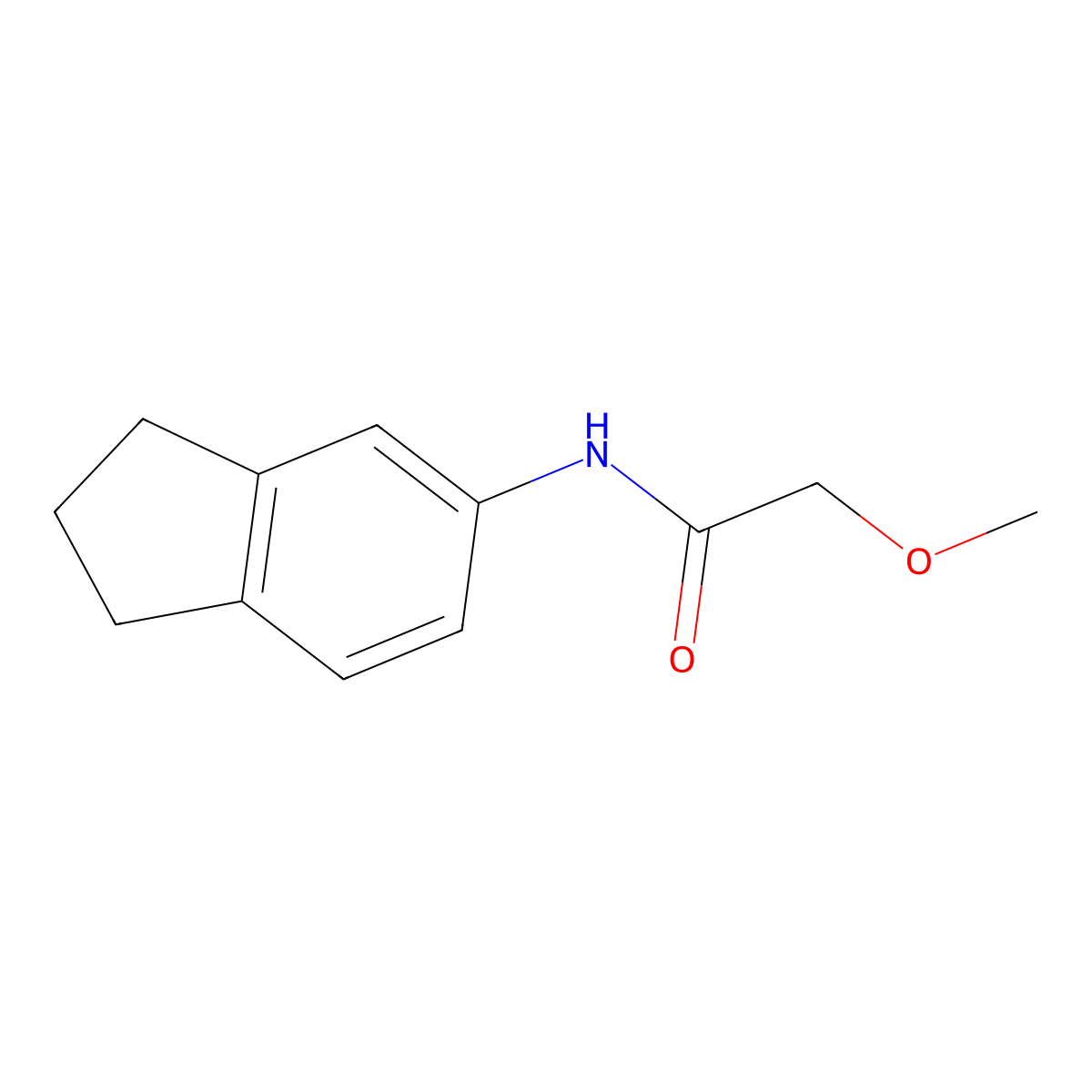N-(2,3-dihydro-1H-inden-5-yl)-2-methoxyacetamide molecular structure, CAS 501131-84-6