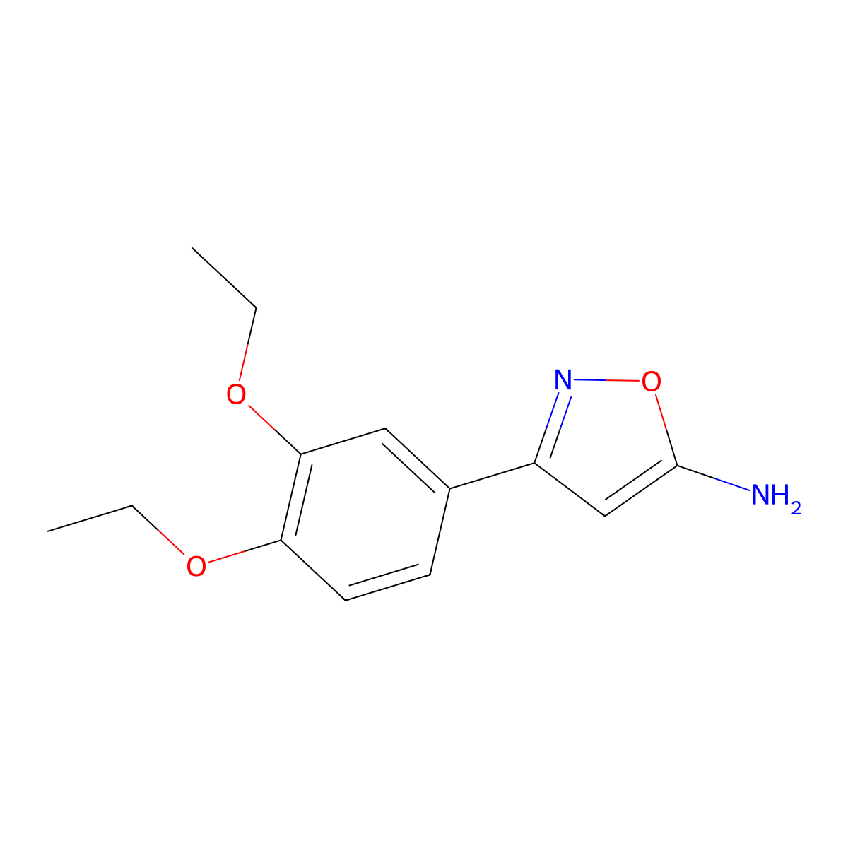 3-(3,4-Diethoxyphenyl)isoxazol-5-amine molecular structure, CAS 501325-89-9