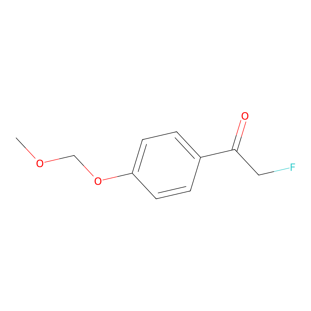 2-Fluoro-1-[4-(methoxymethoxy)phenyl]ethanone molecular structure, CAS 501333-95-5