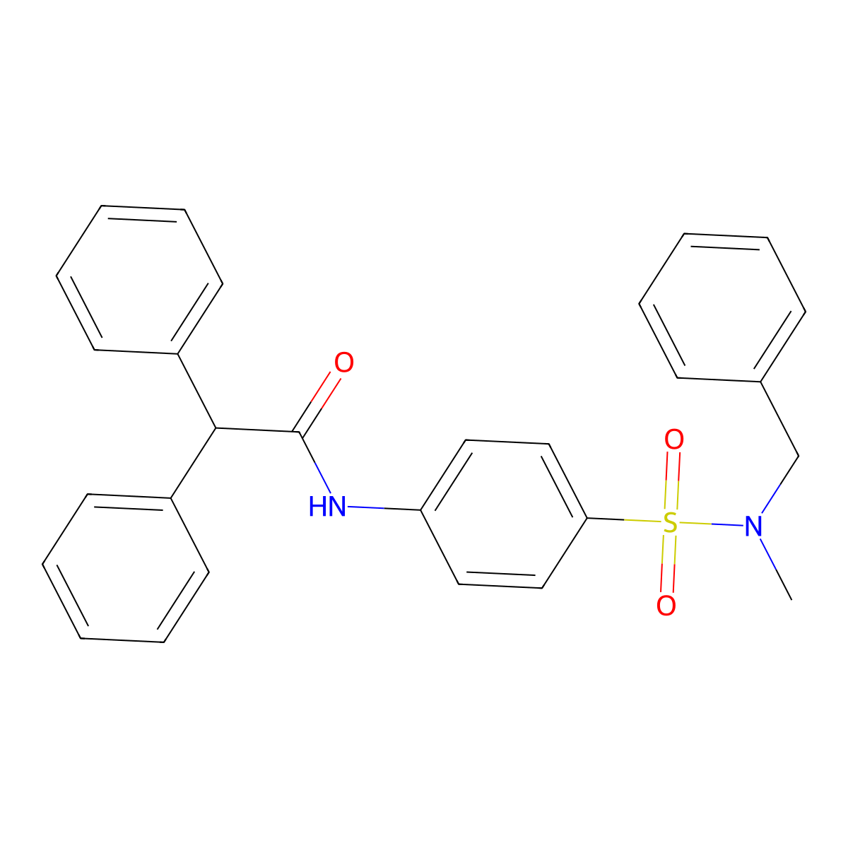 N-(4-{[benzyl(methyl)amino]sulfonyl}phenyl)-2,2-diphenylacetamide molecular structure, CAS 501347-91-7