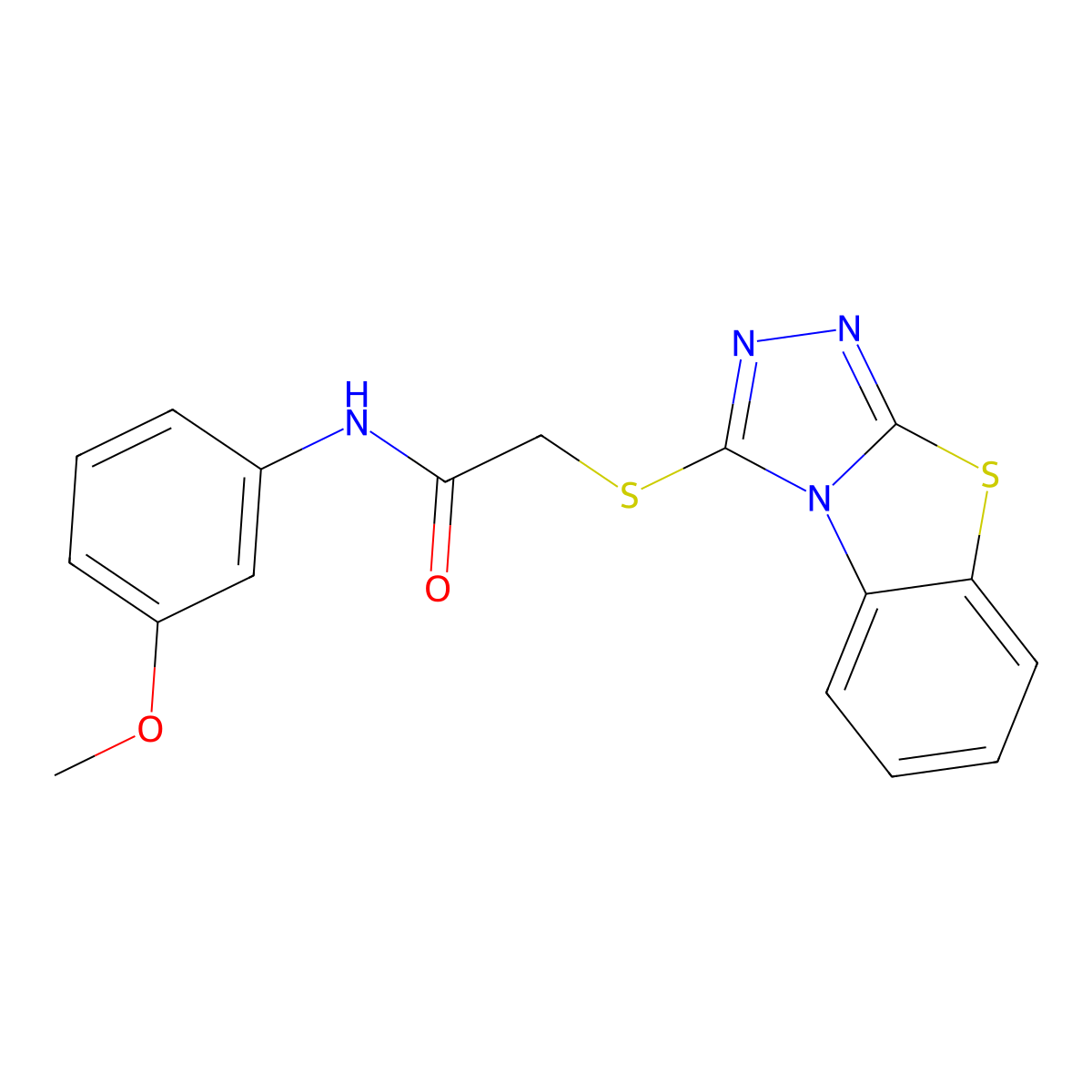 N-(3-methoxyphenyl)-2-{7-thia-2,4,5-triazatricyclo[6.4.0.0^{2,6}]dodeca-1(8),3,5,9,11-pentaen-3-ylsulfanyl}acetamide molecular structure, CAS 501349-00-4