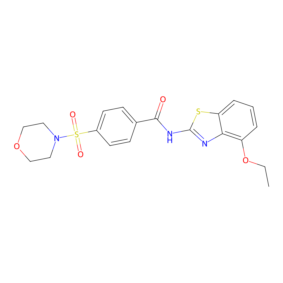 N-(4-ethoxybenzo[d]thiazol-2-yl)-4-(morpholinosulfonyl)benzamide molecular structure, CAS 501351-57-1