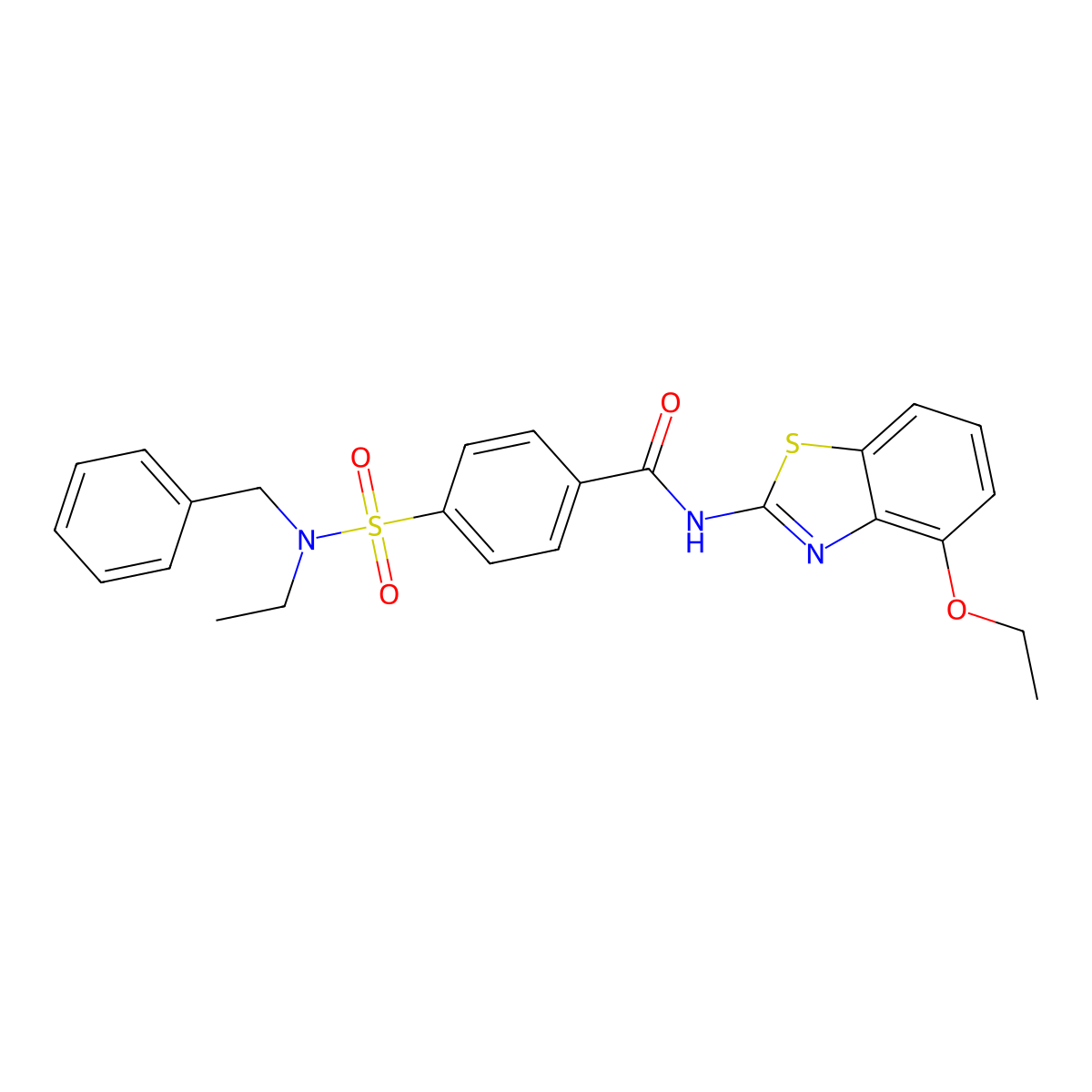 4-[benzyl(ethyl)sulfamoyl]-N-(4-ethoxy-1,3-benzothiazol-2-yl)benzamide molecular structure, CAS 501351-65-1