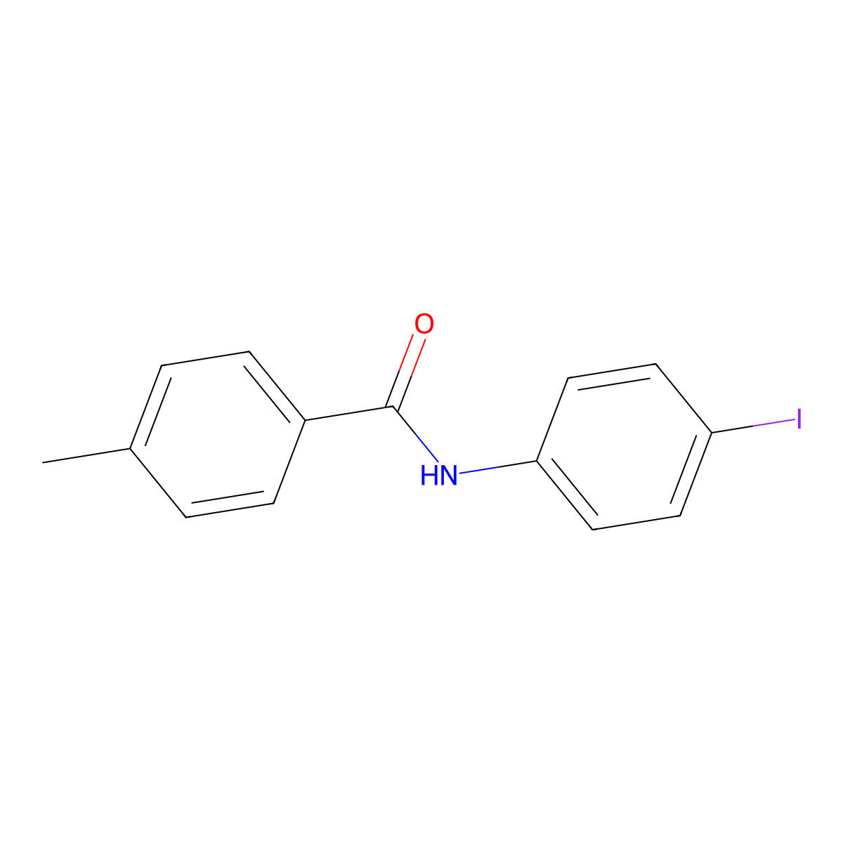 N-(4-iodophenyl)-4-methylbenzamide molecular structure, CAS 501352-80-3
