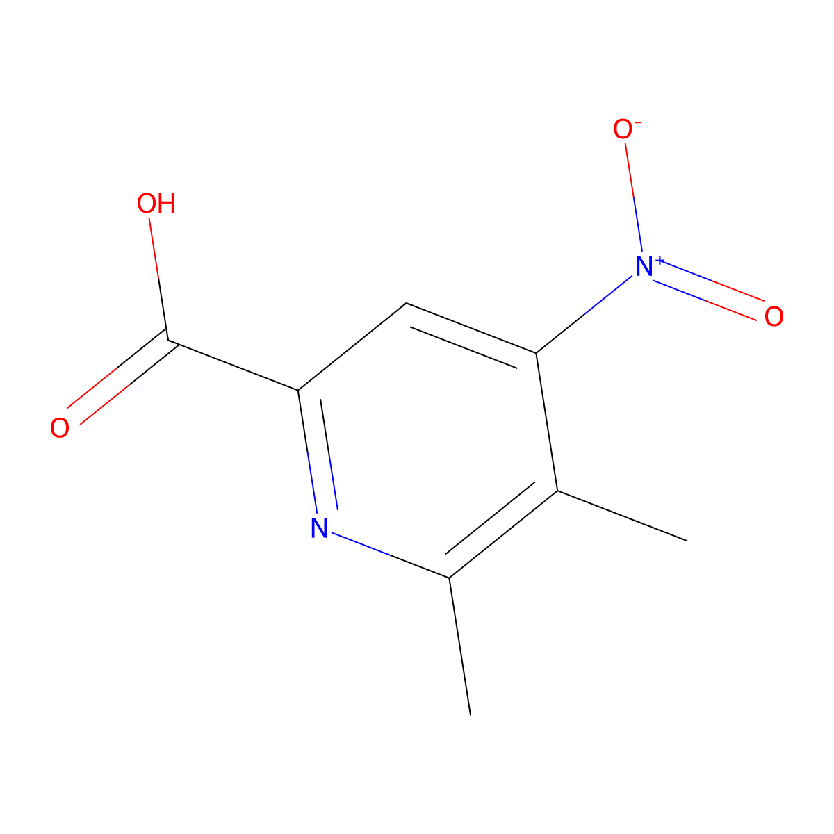 5,6-Dimethyl-4-nitropyridine-2-carboxylic acid molecular structure, CAS 501357-46-6