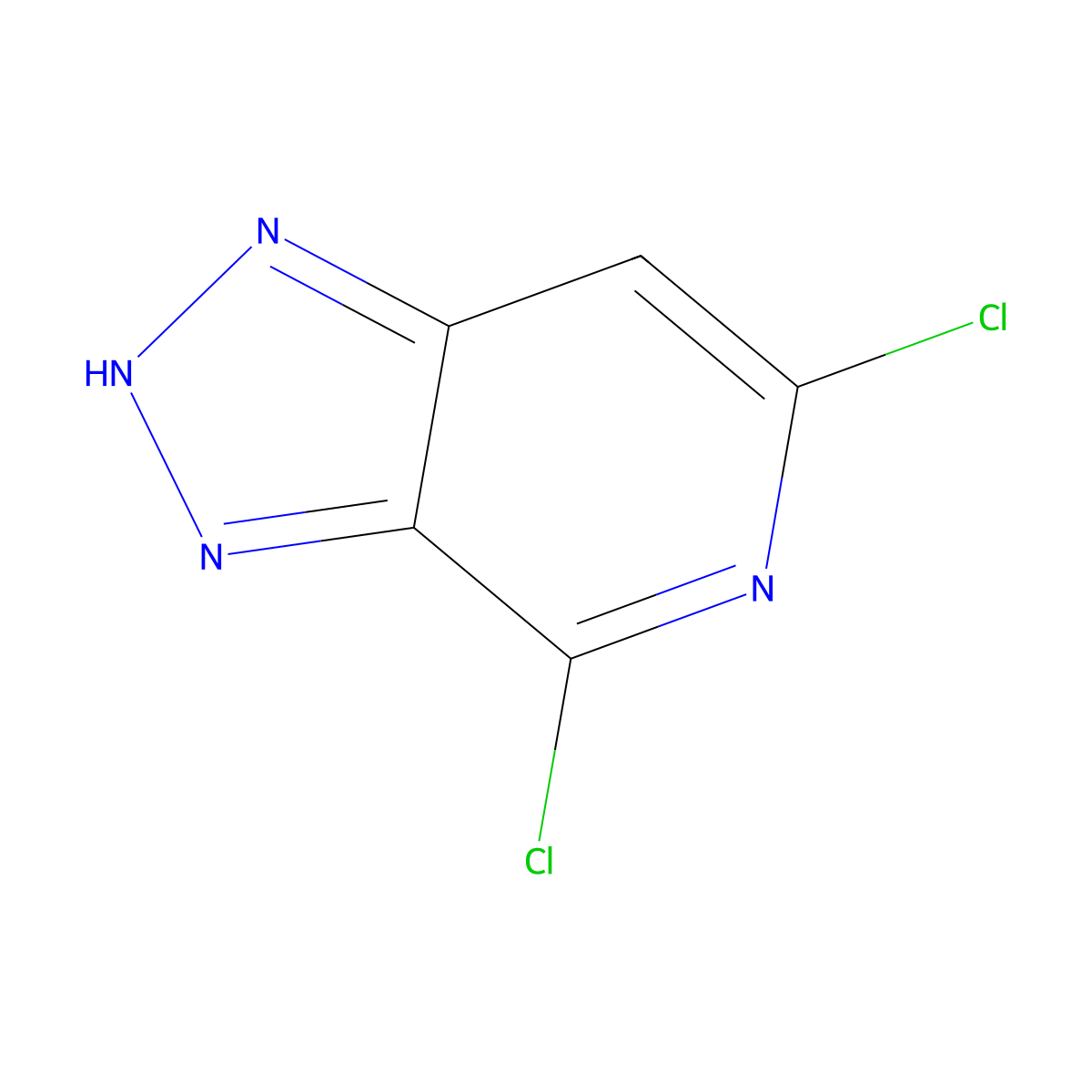 4,6-dichloro-2H-triazolo[4,5-c]pyridine molecular structure, CAS 501358-54-9