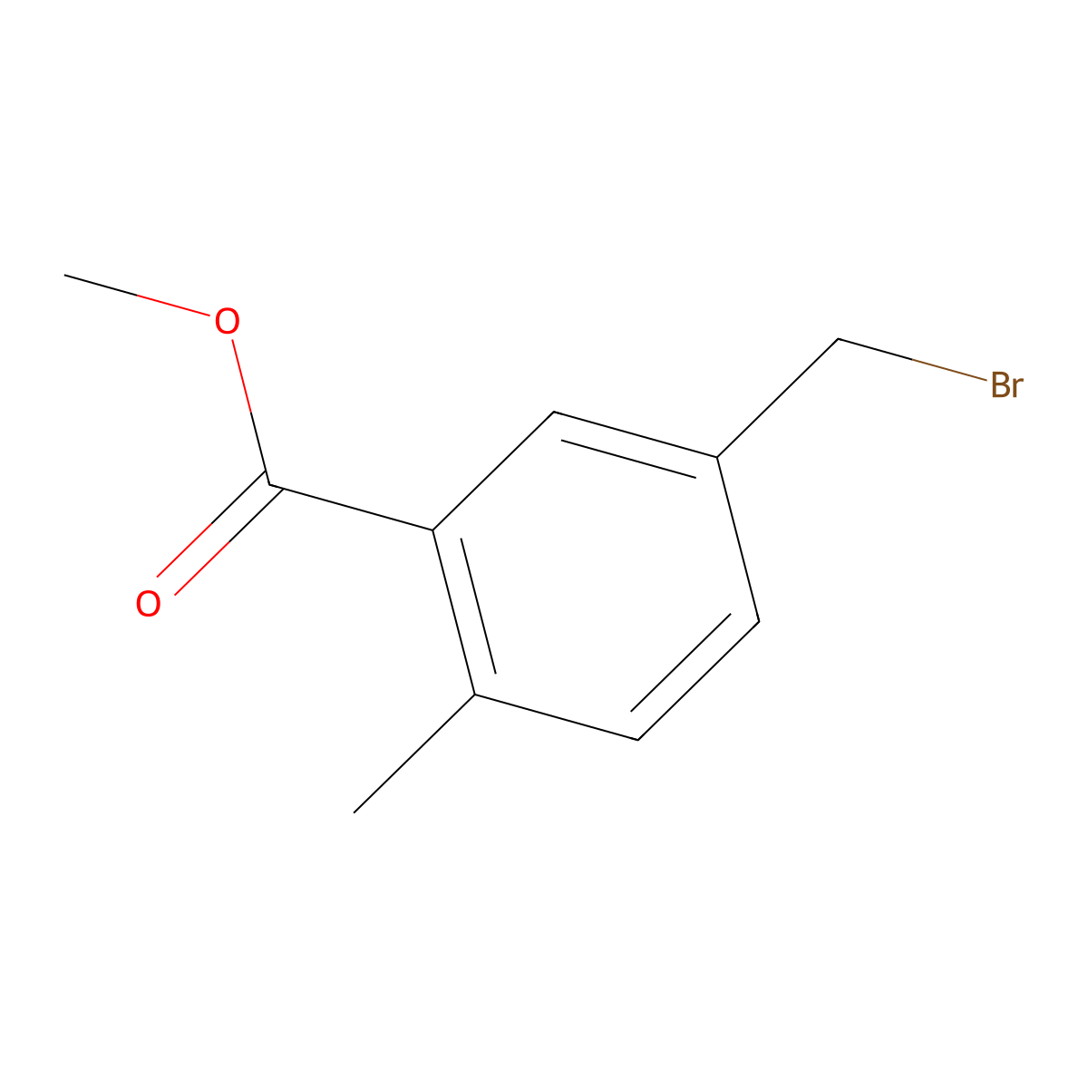 Methyl 5-(bromomethyl)-2-methylbenzoate molecular structure, CAS 501362-17-0