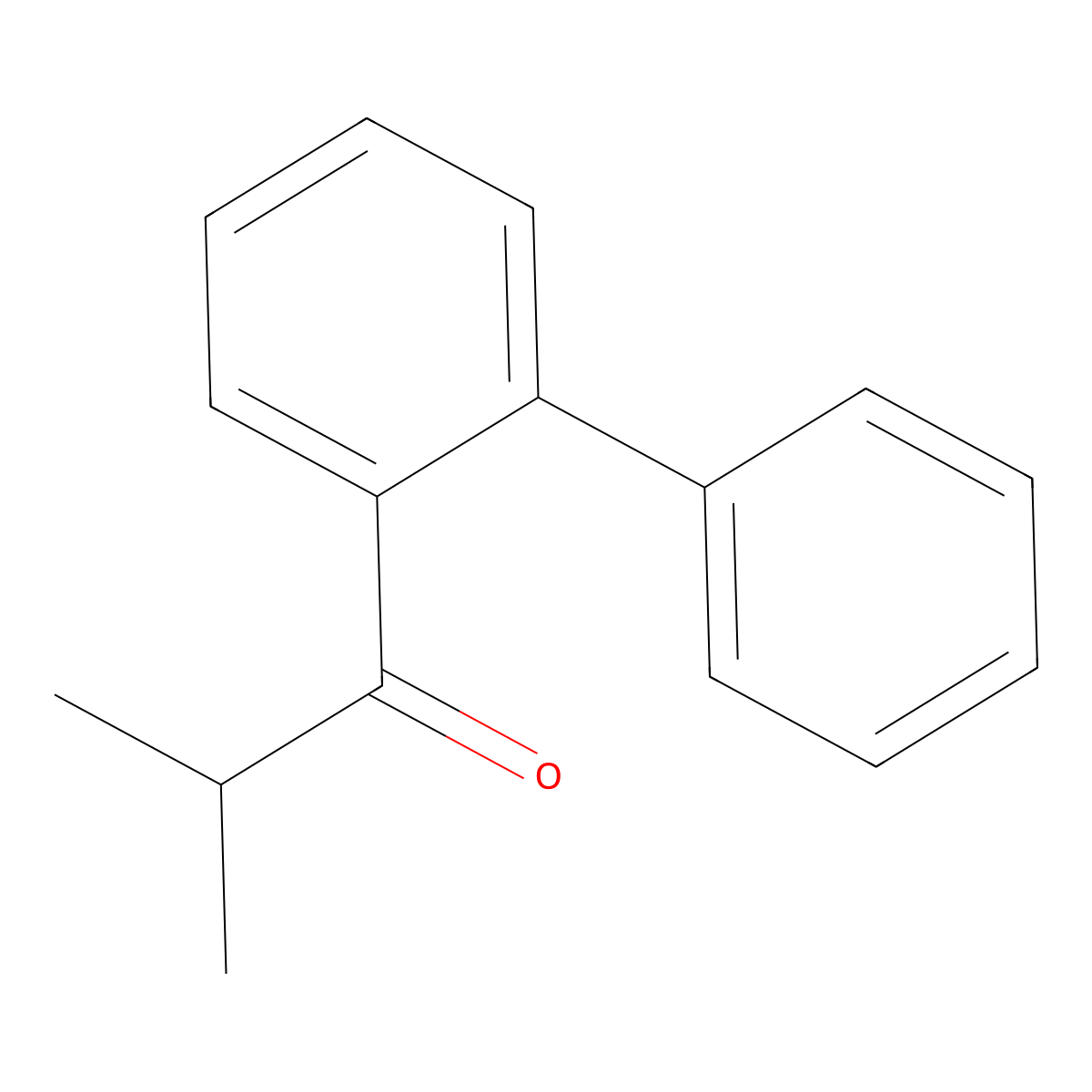 1-([1,1'-Biphenyl]-2-yl)-2-methylpropan-1-one molecular structure, CAS 501374-16-9