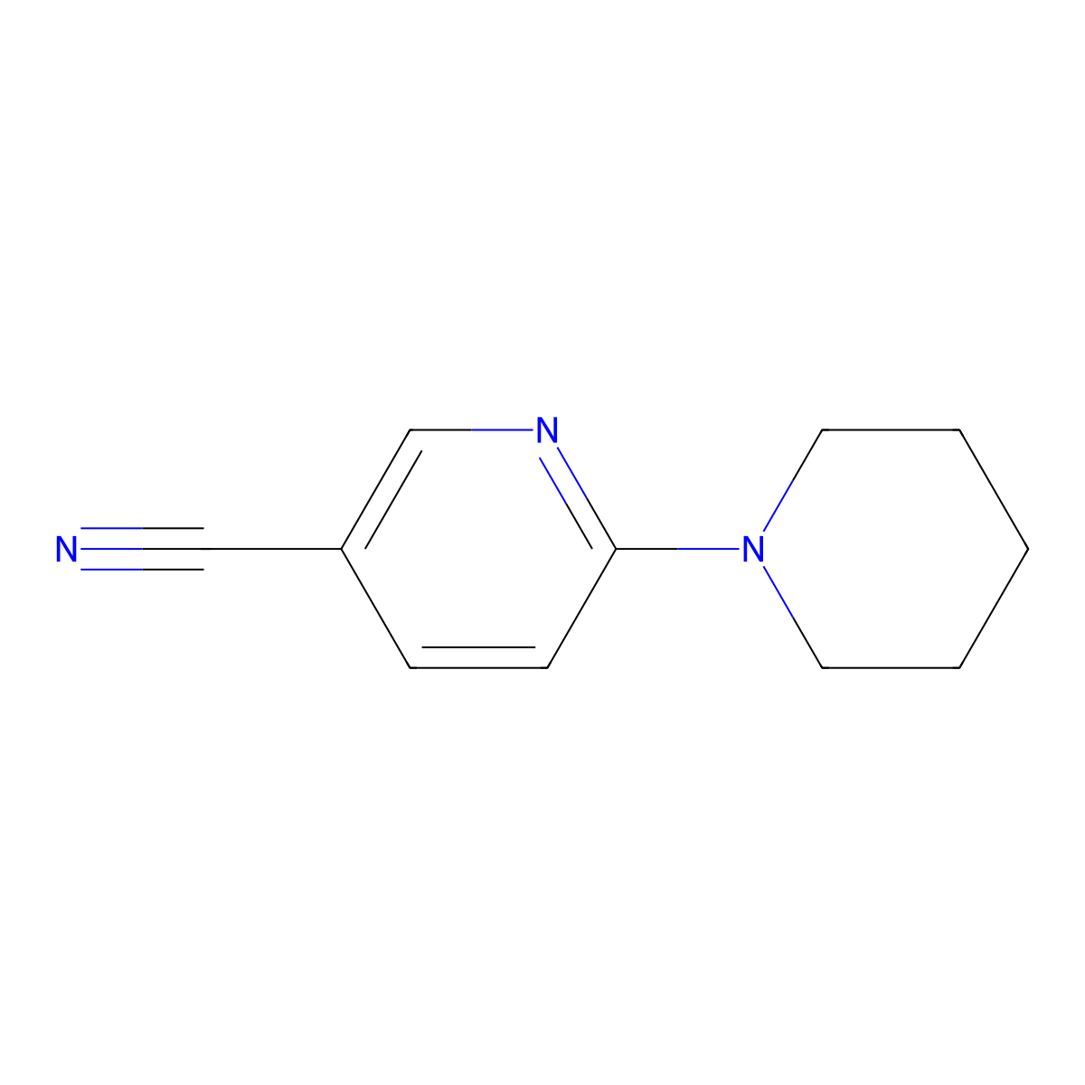 6-(Piperidin-1-yl)pyridine-3-carbonitrile molecular structure, CAS 501378-38-7