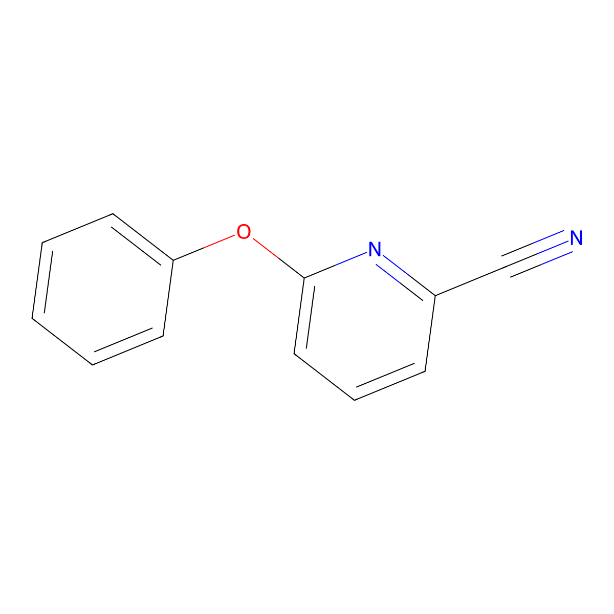 6-Phenoxypicolinonitrile molecular structure, CAS 501378-40-1