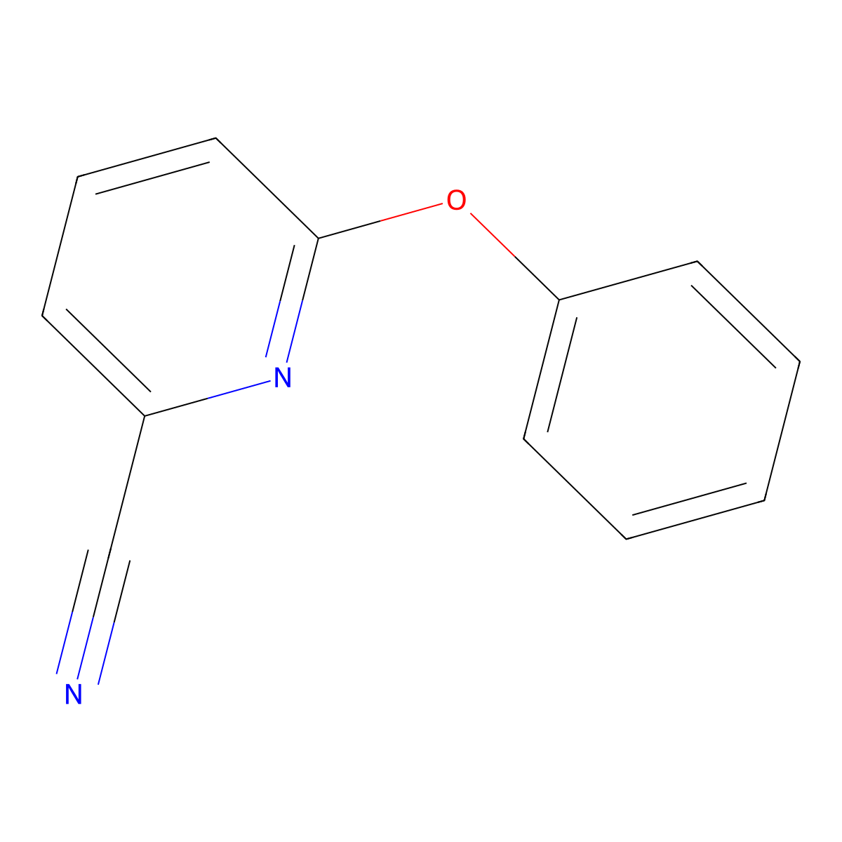 6-Phenoxypicolinonitrile molecular structure, CAS 501378-40-1