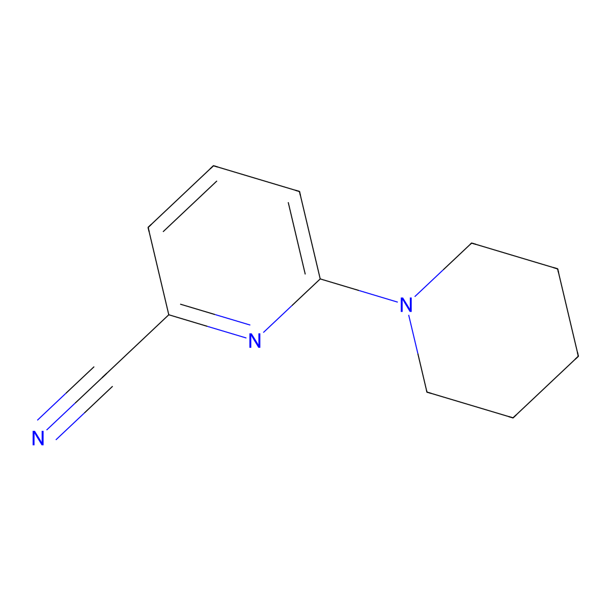 6-(Piperidin-1-yl)pyridine-2-carbonitrile molecular structure, CAS 501378-41-2