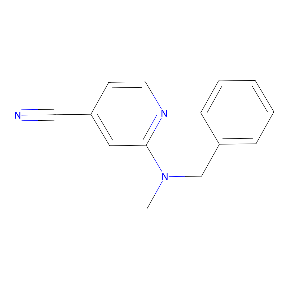 2-(Benzyl(methyl)amino)isonicotinonitrile molecular structure, CAS 501378-53-6