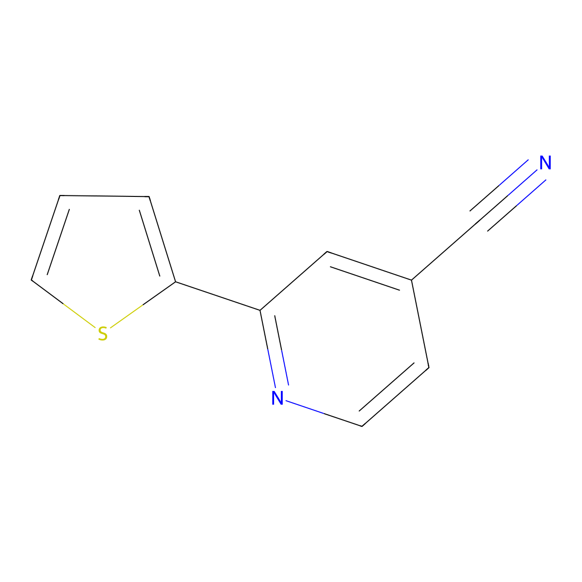 2-Thien-2-ylisonicotinonitrile molecular structure, CAS 501378-56-9