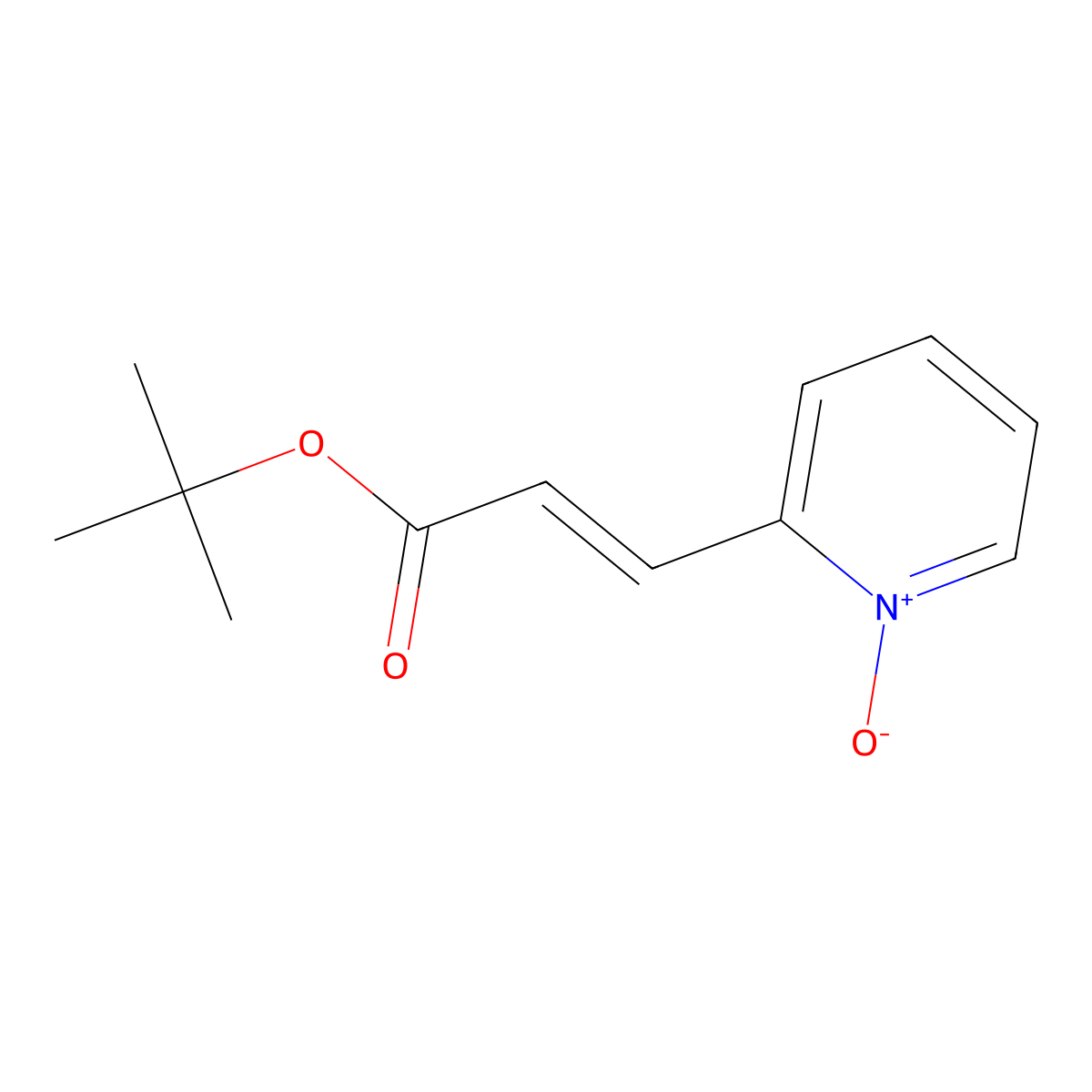 2-(3-Oxo-3-tert-butoxy-1-propenyl)pyridine 1-oxide molecular structure, CAS 501378-83-2