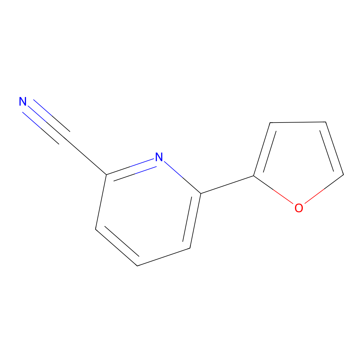 6-(2-Furyl)-2-pyridinecarbonitrile molecular structure, CAS 501378-95-6