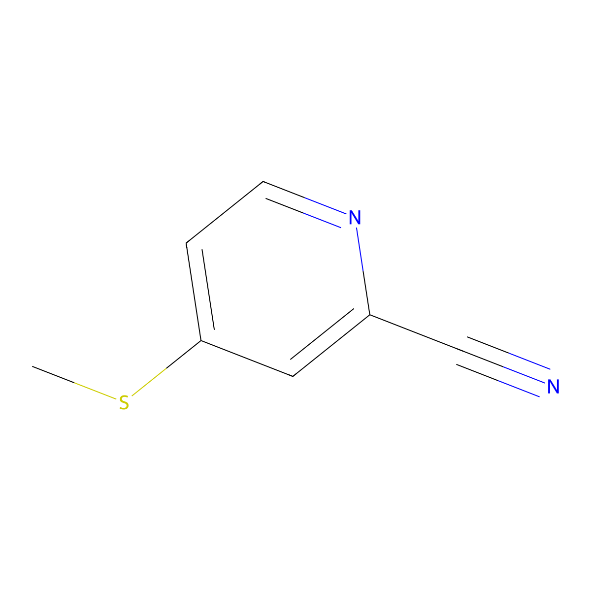 4-(Methylsulfanyl)pyridine-2-carbonitrile molecular structure, CAS 501379-24-4