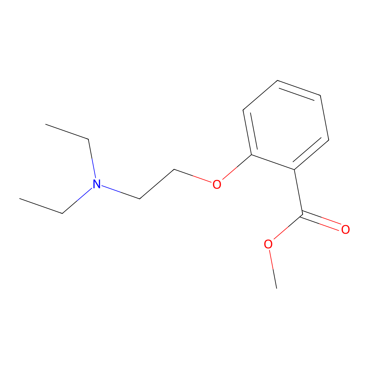 Benzoic acid, o-(2-(diethylamino)ethoxy)-, methyl ester molecular structure, CAS 5014-25-5