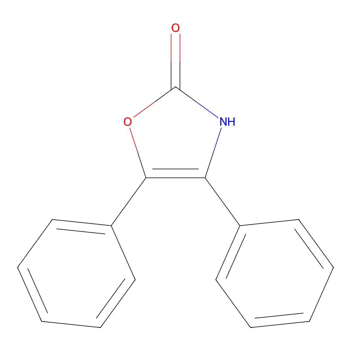 4,5-Diphenyl-4-oxazolin-2-one molecular structure, CAS 5014-83-5