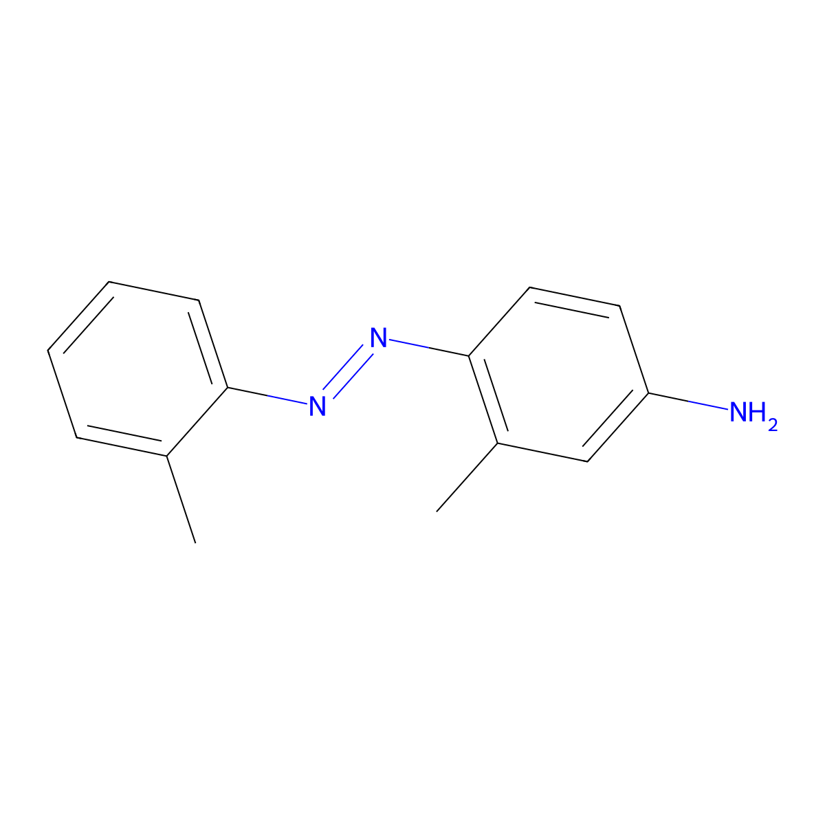 3-Methyl-4-(2-(2-methylphenyl)diazenyl)benzenamine molecular structure, CAS 5014-86-8