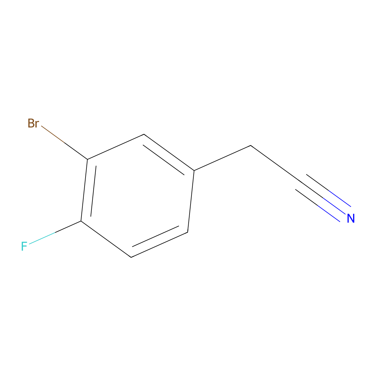 2-(3-Bromo-4-fluorophenyl)acetonitrile molecular structure, CAS 501420-63-9