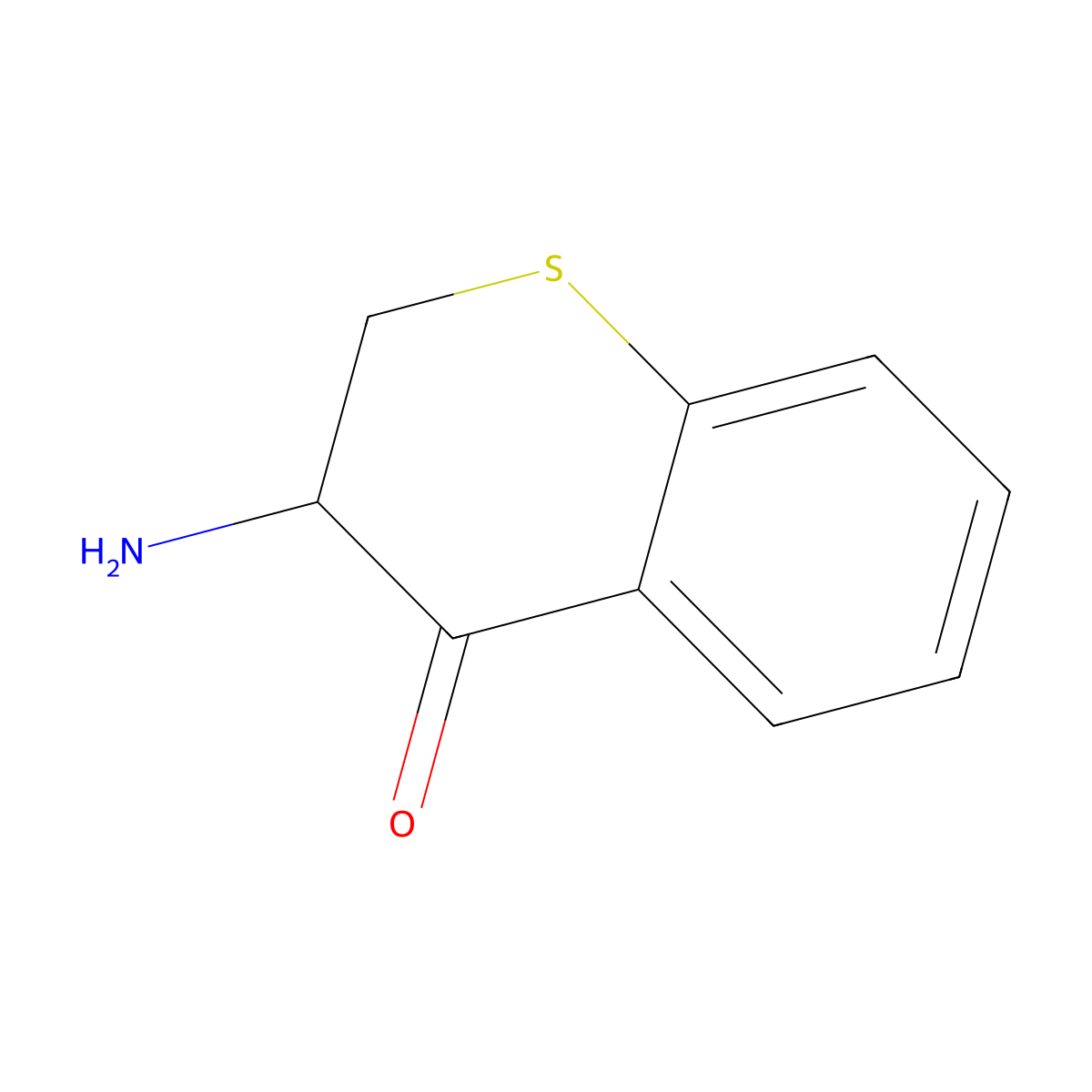 3-amino-3,4-dihydro-2H-1-benzothiopyran-4-one molecular structure, CAS 501426-09-1