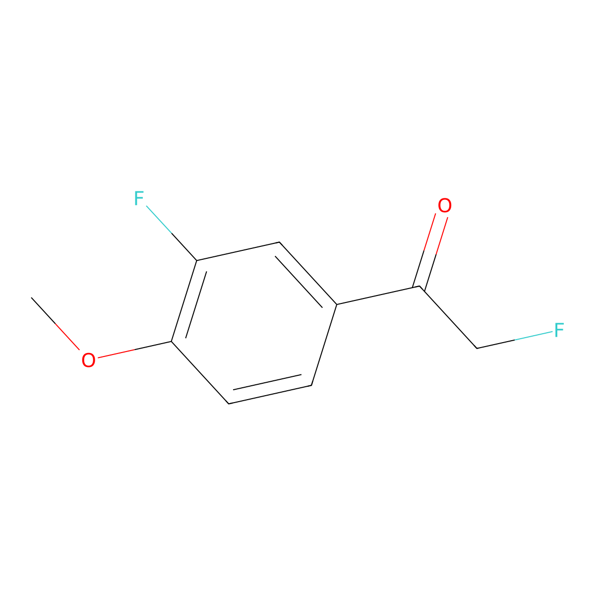 2-Fluoro-1-(3-fluoro-4-methoxyphenyl)ethan-1-one molecular structure, CAS 501426-62-6
