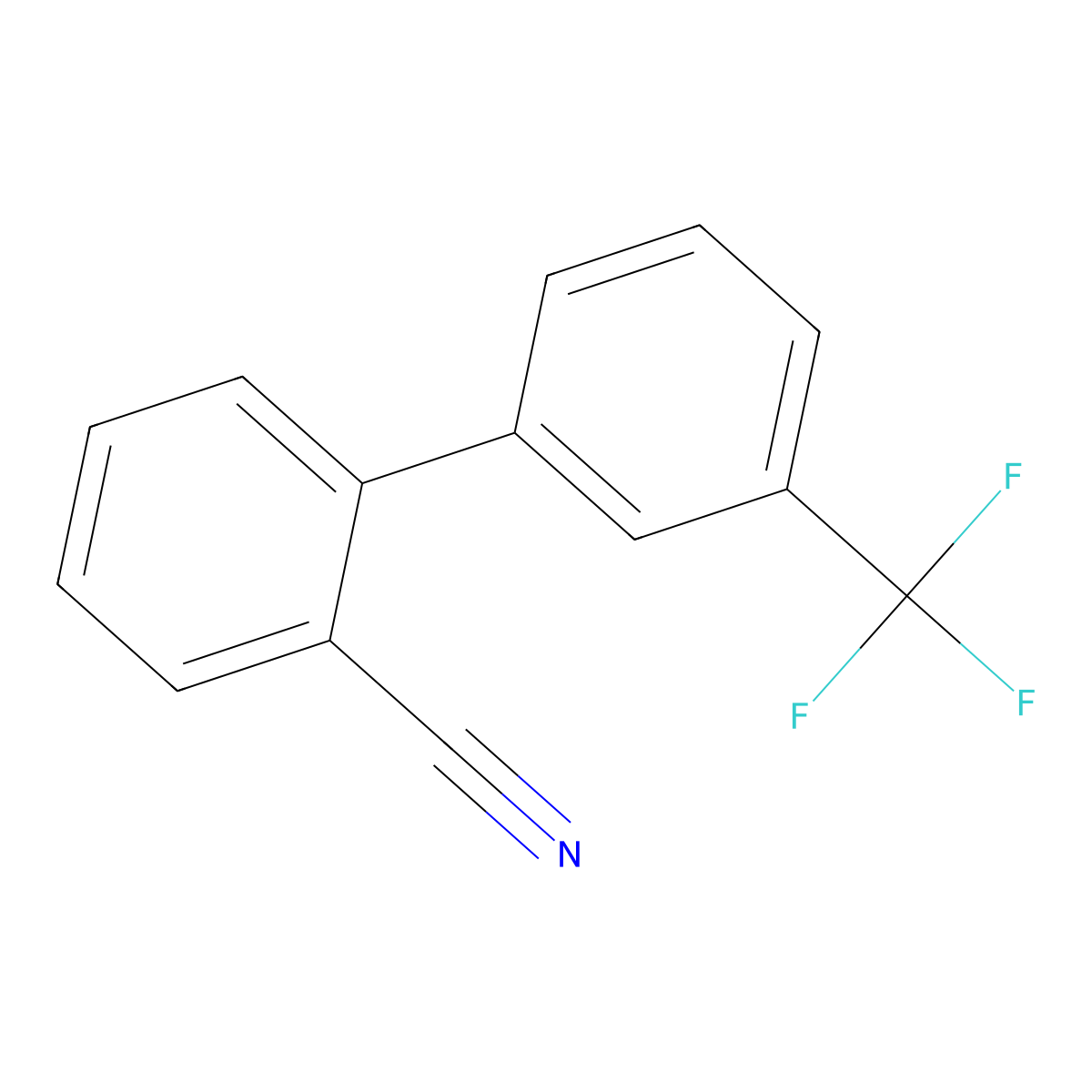 2-[3-(Trifluoromethyl)phenyl]benzonitrile molecular structure, CAS 501427-87-8