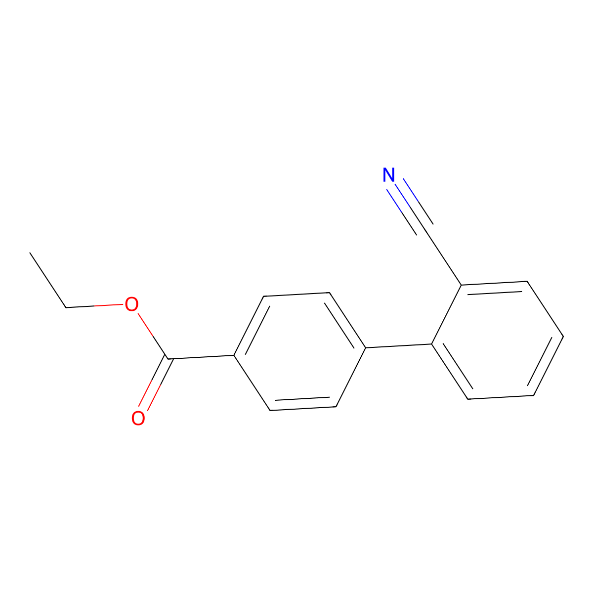Ethyl 4-(2-cyanophenyl)benzoate molecular structure, CAS 501427-88-9