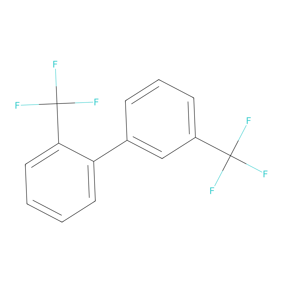 2,3'-Bis(trifluoromethyl)-1,1'-biphenyl molecular structure, CAS 501427-90-3