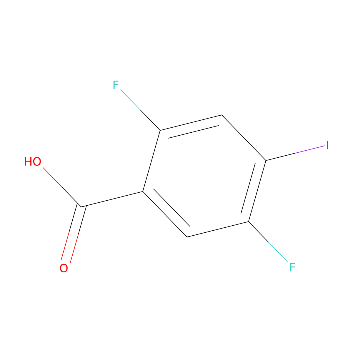 2,5-Difluoro-4-iodobenzoic acid molecular structure, CAS 501433-01-8