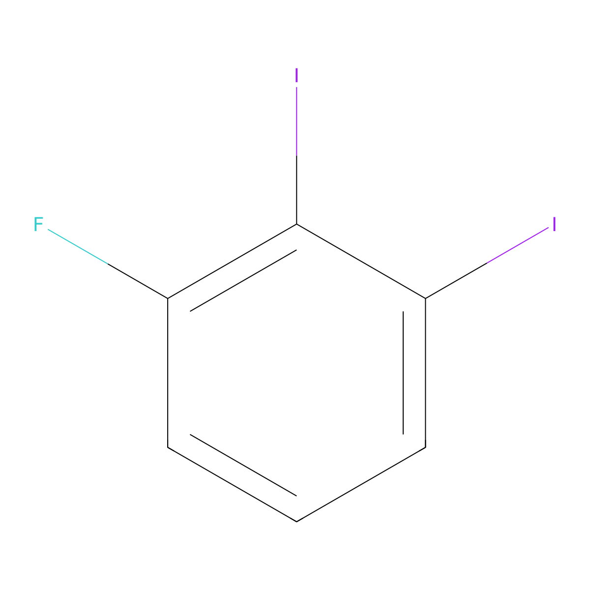 1,2-Diiodo-3-fluorobenzene molecular structure, CAS 501433-02-9