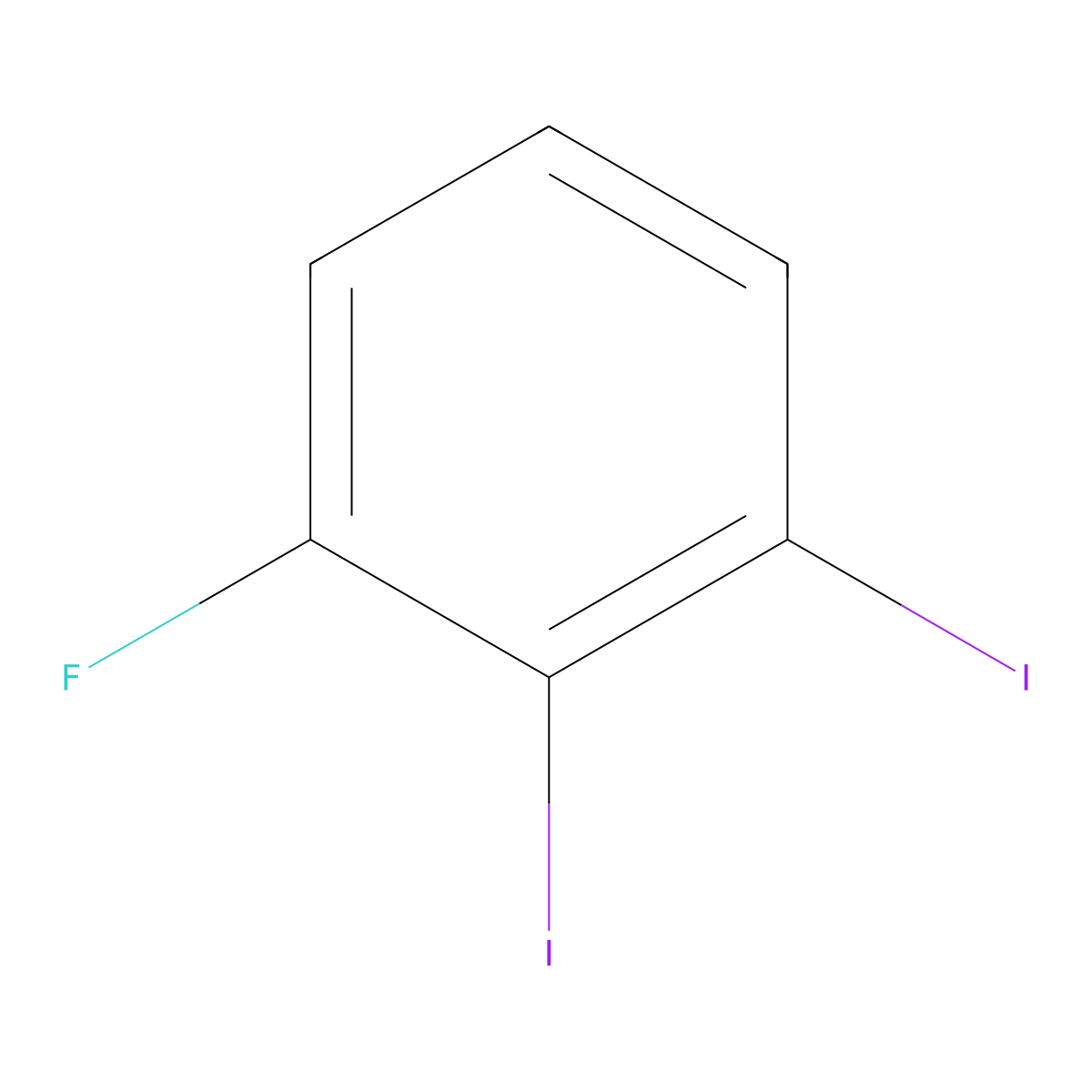 1,2-Diiodo-3-fluorobenzene molecular structure, CAS 501433-02-9