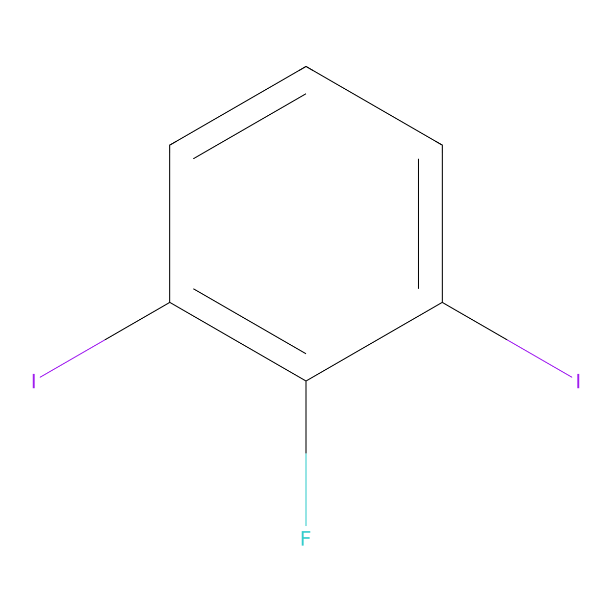 1,3-Diiodo-2-fluorobenzene molecular structure, CAS 501433-04-1